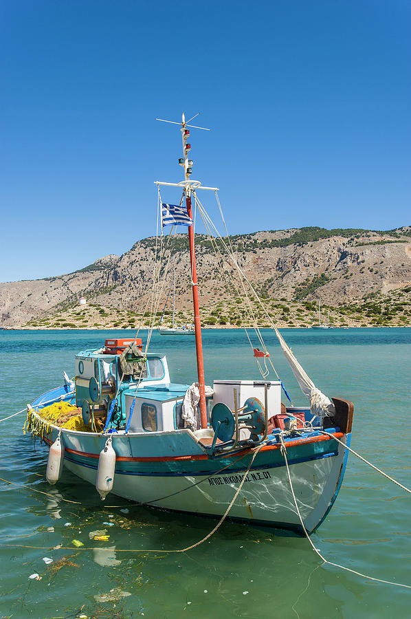 Panormitis Bay, A Boat Photograph by Maremagnum