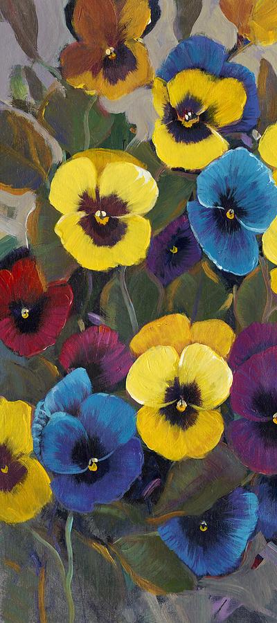 Flower Painting - Pansy Panel I by Tim Otoole