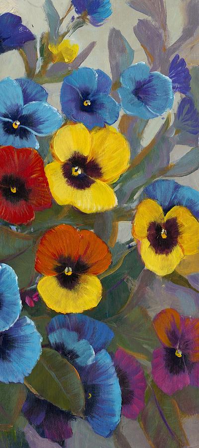 Flower Painting - Pansy Panel IIi by Tim Otoole