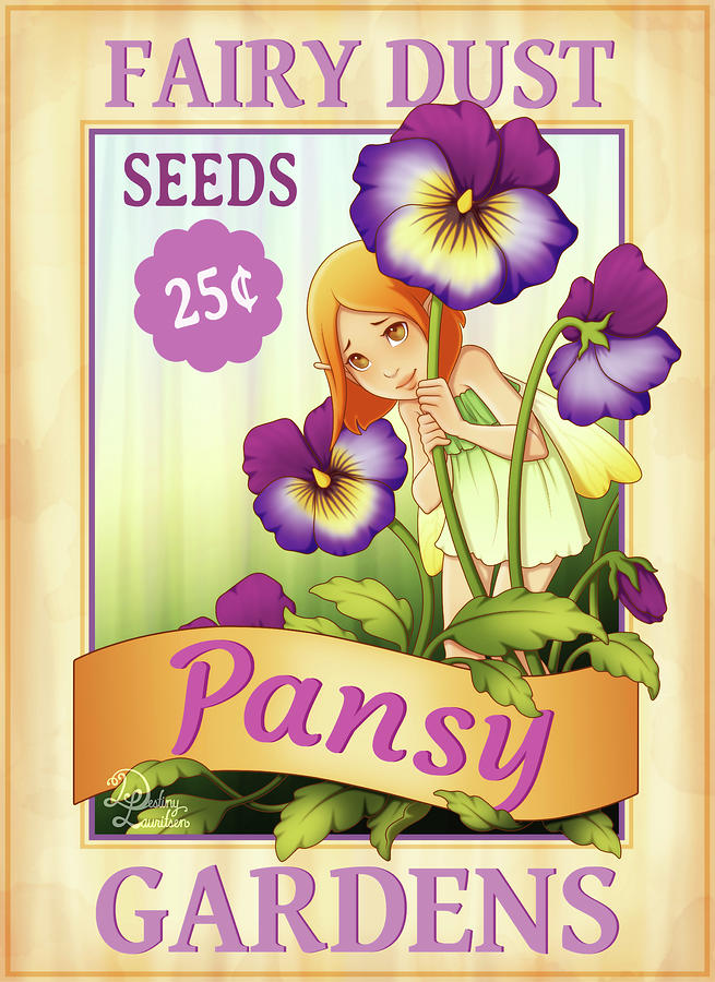 Fairy Digital Art - Pansy Seeds by Dalliann