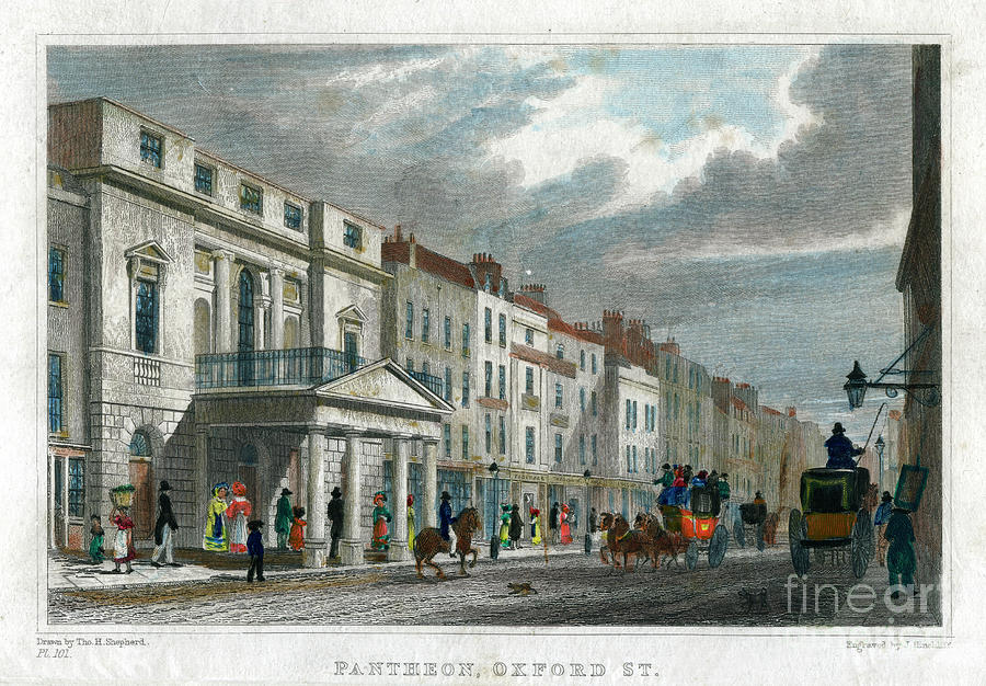 Pantheon, Oxford Street, London, Early Drawing by Print Collector