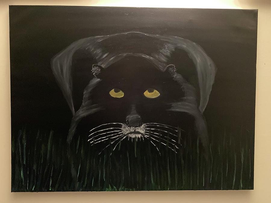 Panther by night Painting by John Heaton - Fine Art America