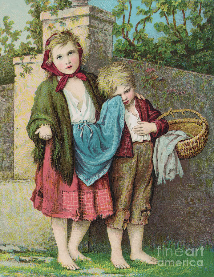 Panting Depicting Young Beggars Photograph by Bettmann