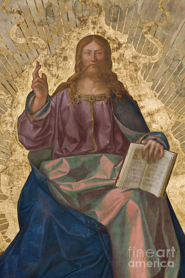 Pantocrator Among Saints Painting by Boccaccio Boccaccino
