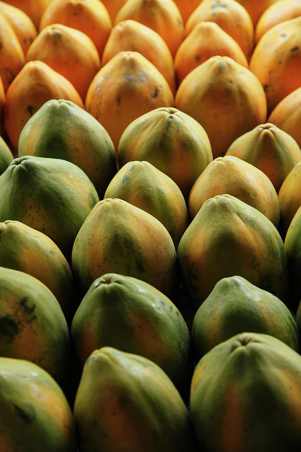 Papayas In Market Photograph by Paul Taylor
