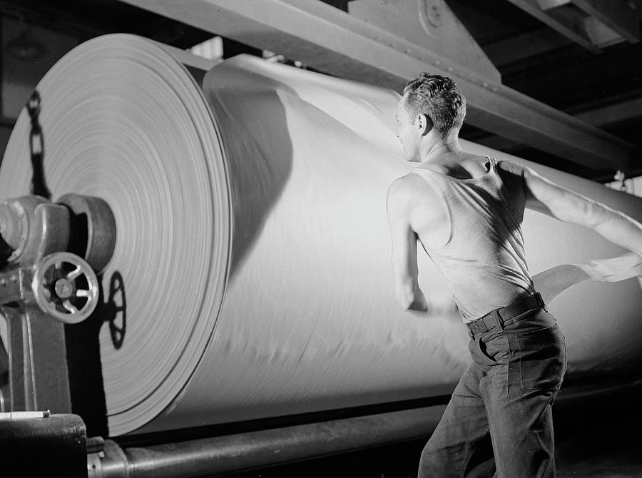 Paper Factory Photograph - Paper Factory by Margaret Bourke-White