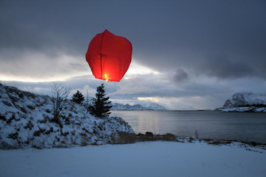 Paper Lantern By The Sea Photograph by Photo By Randi Larsen