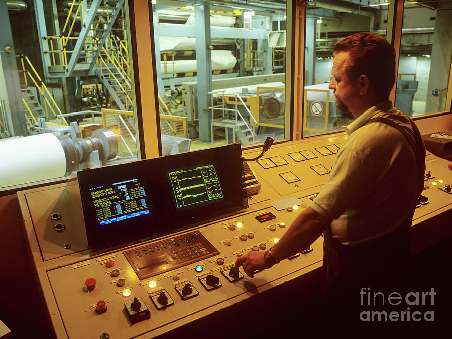Paper Mill Control Room Photograph by Maximilian Stock Ltd/science Photo Library