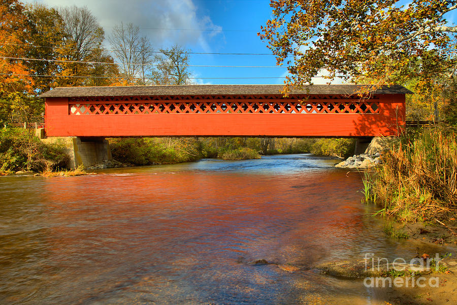Paper Mill Covered Bridge  Photograph by Adam Jewell