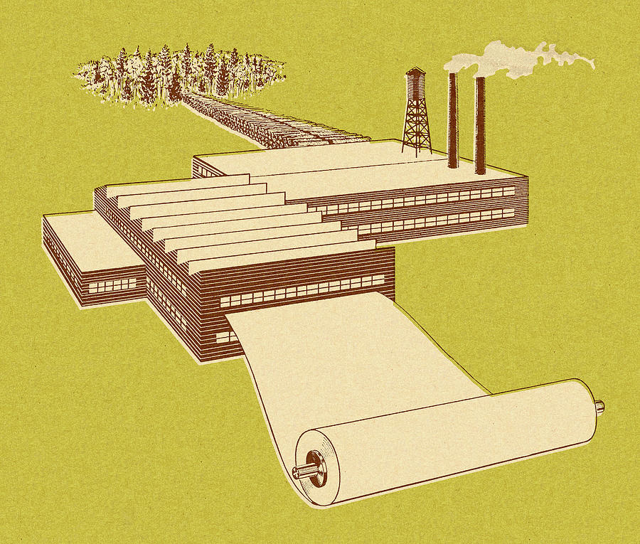 Architecture Drawing - Paper Mill by CSA Images