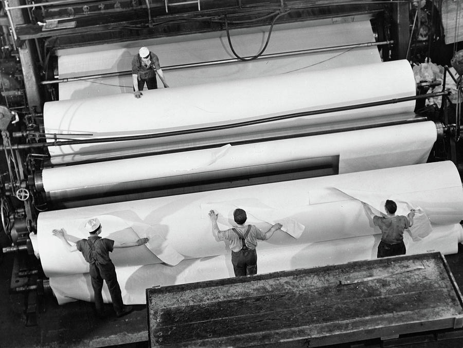 Paper Production Photograph by Margaret Bourke-White