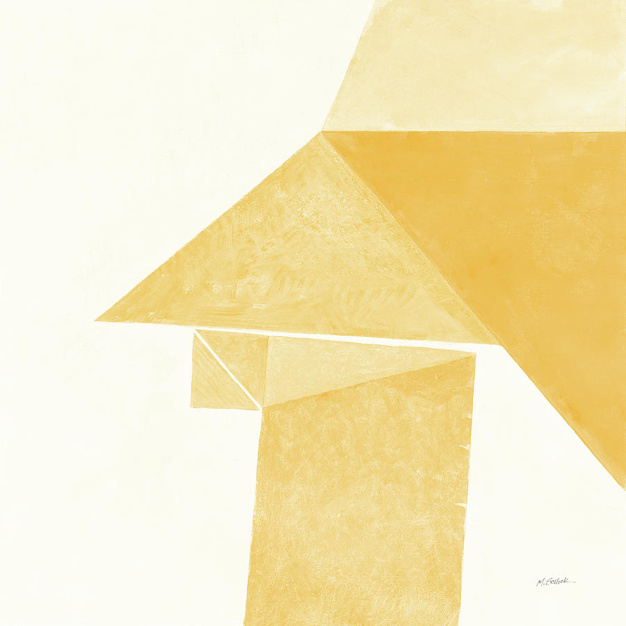 Abstract Painting - Paper Work II Yellow by Mike Schick