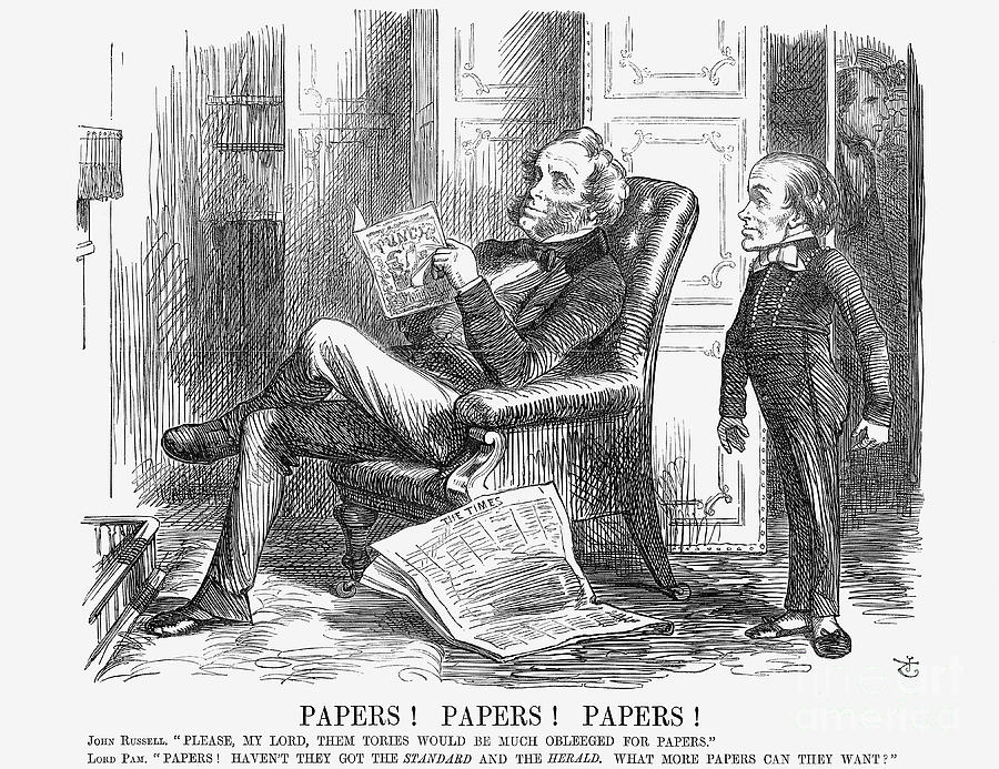 Papers Papers Papers, 1864. Artist John Drawing by Print Collector