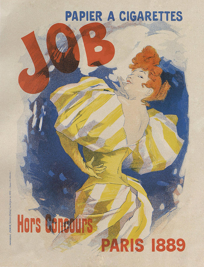 Papier A Cigarettes Job, Paris 1895 Painting