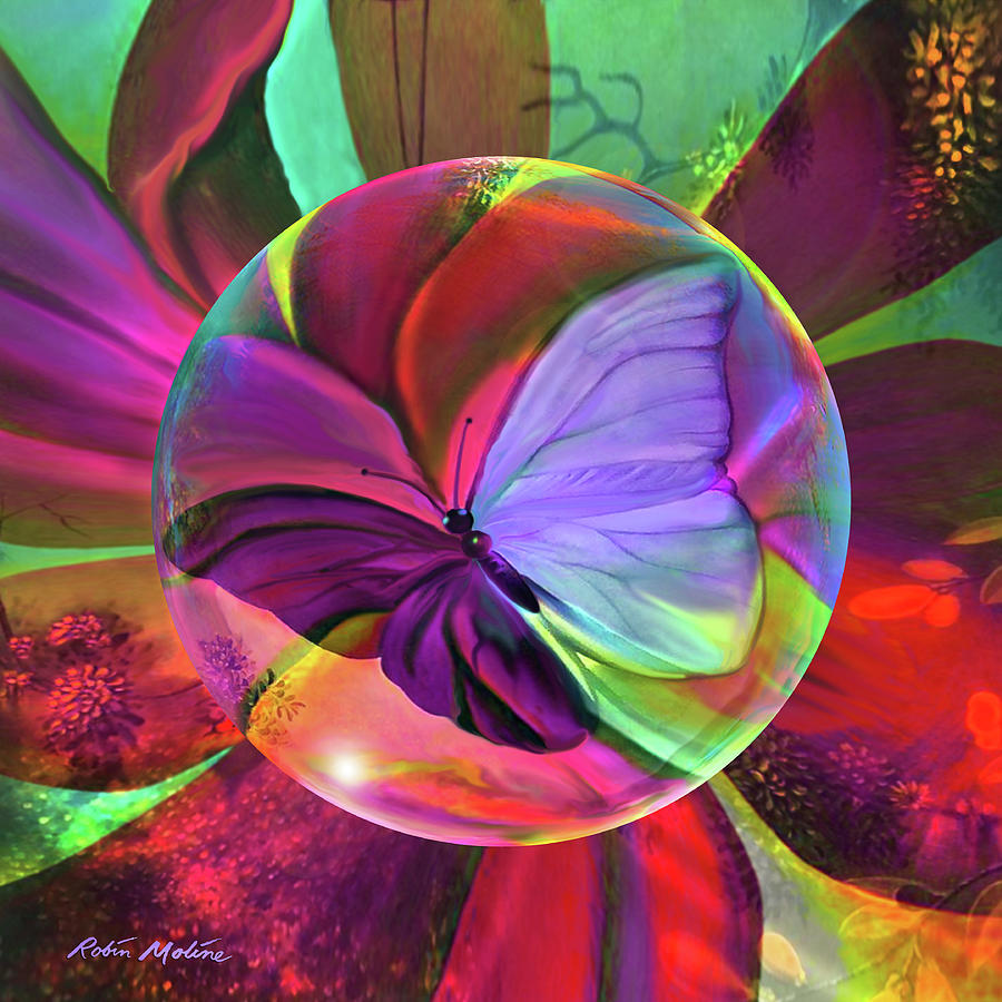 Papillon de  Grace Digital Art by Robin Moline