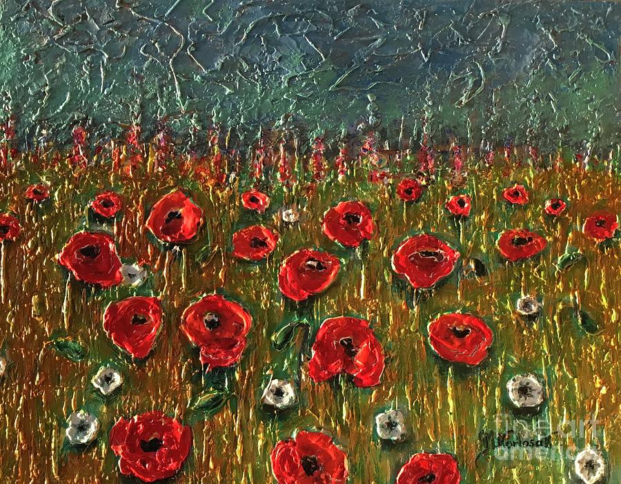 Poppy field  Painting by Maria Karlosak
