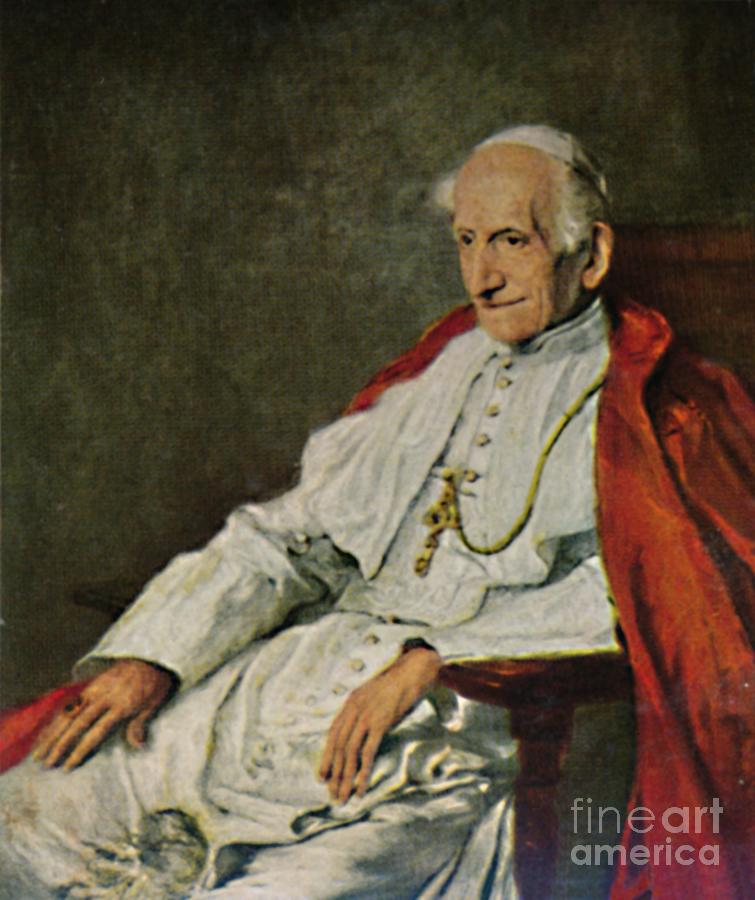 Papst Leo Xiii 1810-1903 - Gemalde Von Drawing by Print Collector