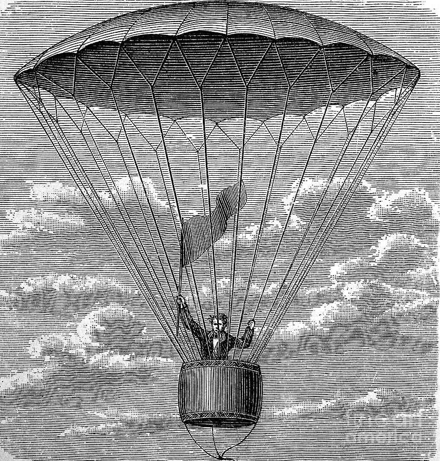 Parachute In Descent Photograph by Bildagentur-online/th Foto/science ...