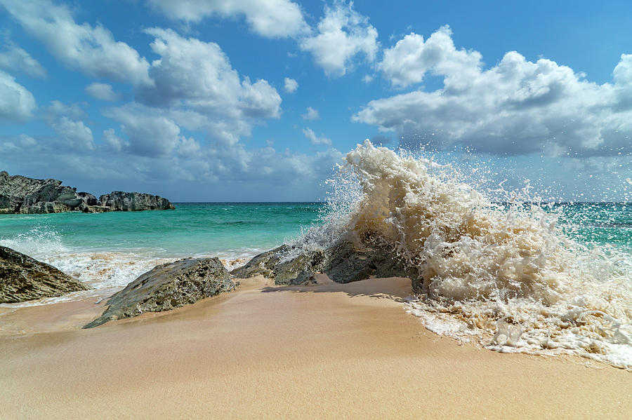 Paradise Beach Splash Photograph