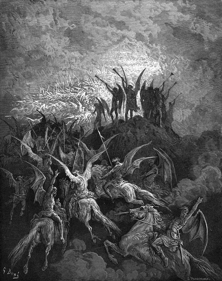 Paradise Lost The Rebel Angels Painting by Gustave Dore - Fine Art America