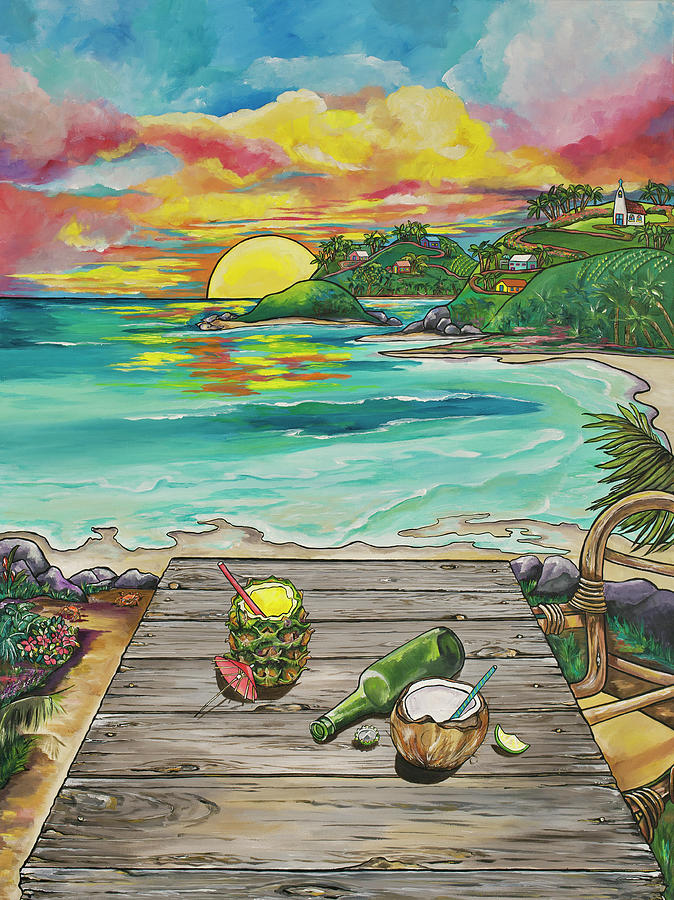 Caribbean Painting - Paradise by Patti Schermerhorn