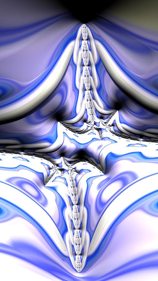 Paradox in Blue Fractal Abstract Digital Art by Shelli Fitzpatrick