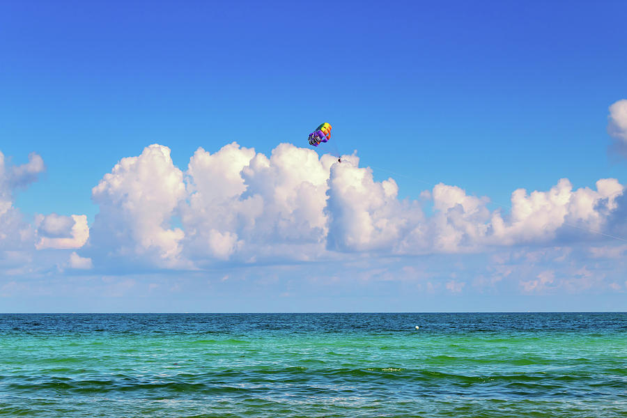 Parasailing Photograph by Alison Frank