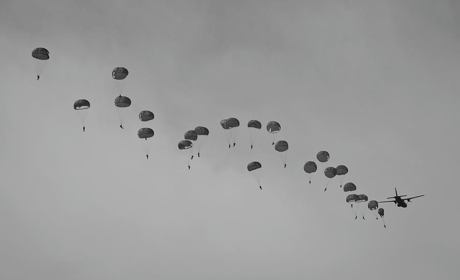 Paratroopers Jumping From Airplane Photograph by Image By David Koiter