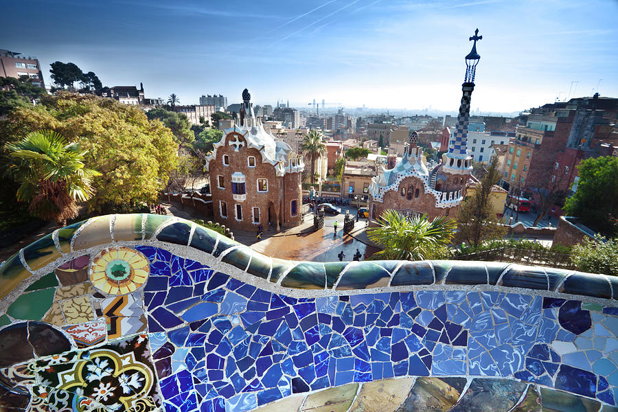 Parc Guell By Gaudi In Barcelona, Spain Photograph by Ingenui