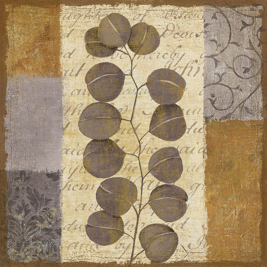 Leaves Painting - Parchment I by Yuna Leaves Painting - Parchment I by Yuna