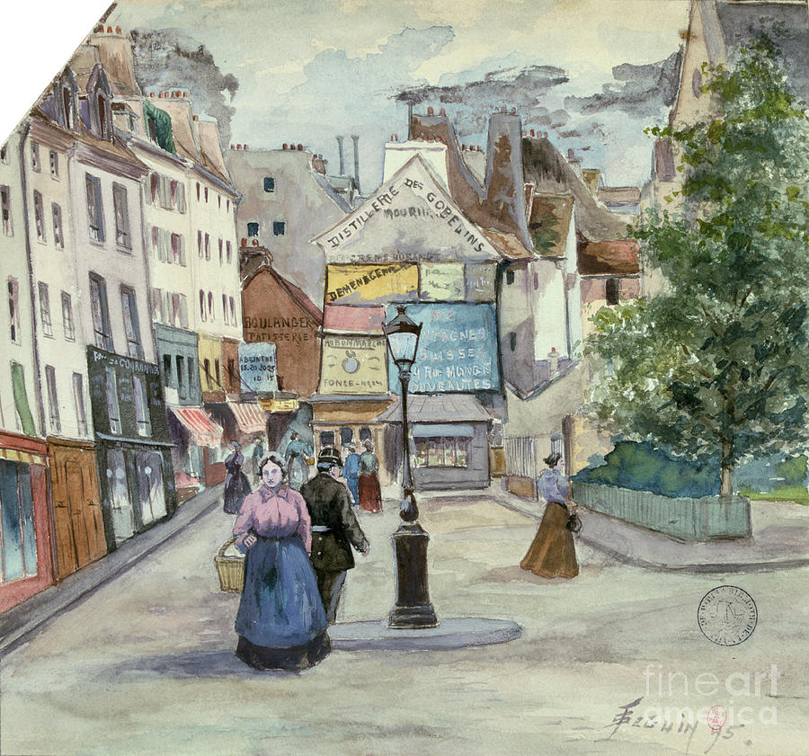 Paris, 1895. Artist Beguin Drawing by Print Collector