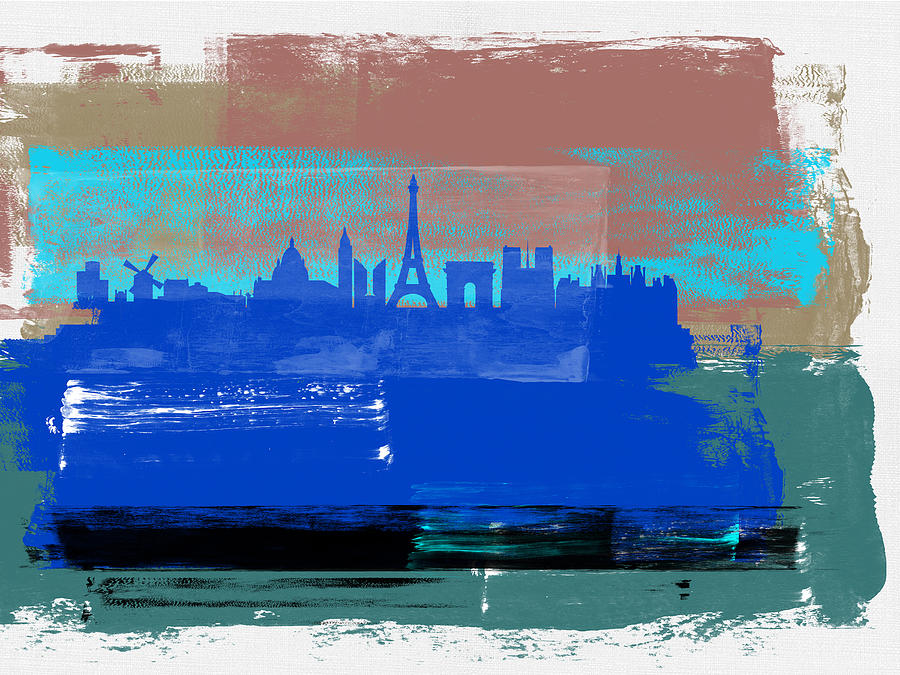 Paris Mixed Media - Paris Abstract Skyline I by Naxart Studio Paris Mixed Media - Paris Abstract Skyline I by Naxart Studio