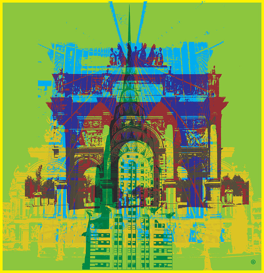 Paris and NYC Digital Art by Gary Grayson