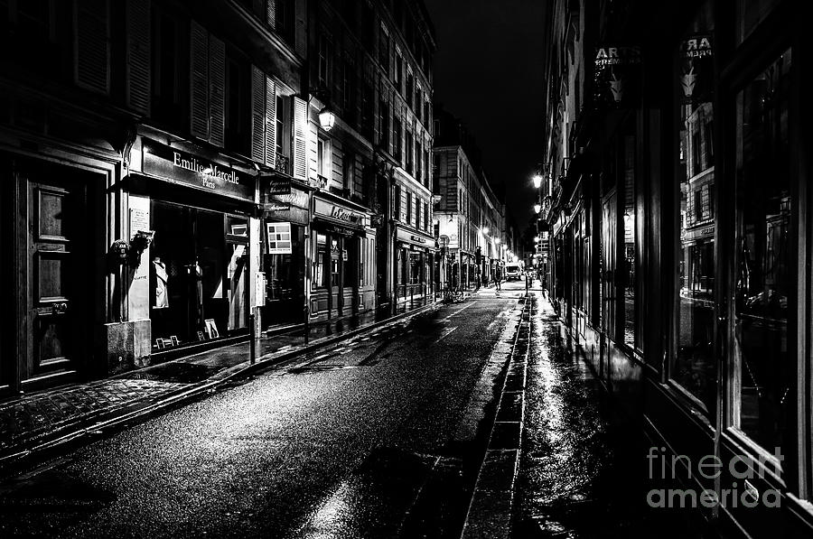 Paris at Night Quiet Street Photograph by M G Whittingham