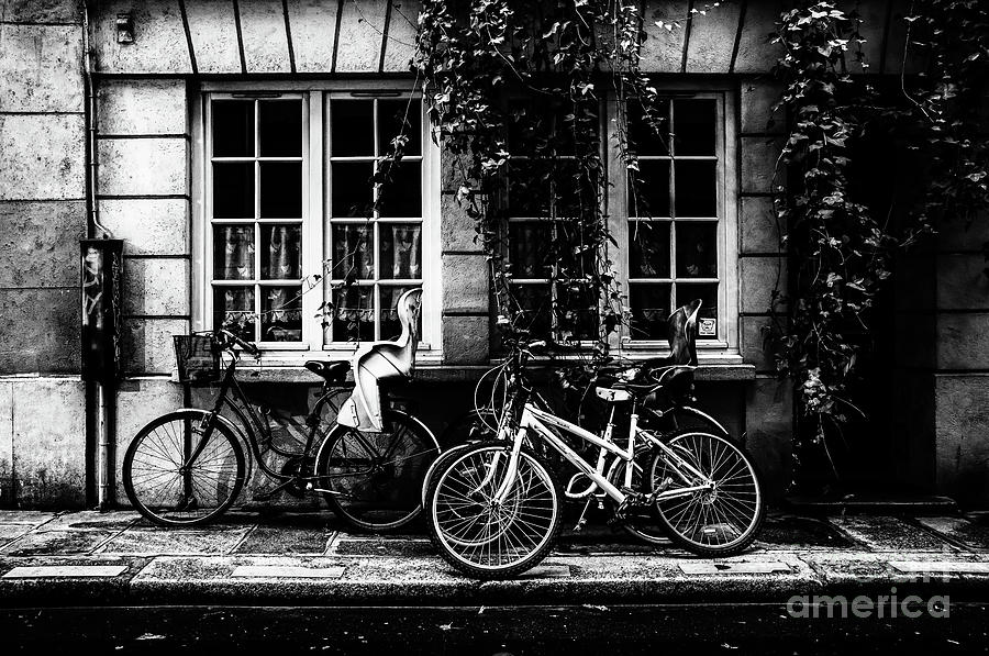 Paris at Night Bicycles Photograph by M G Whittingham