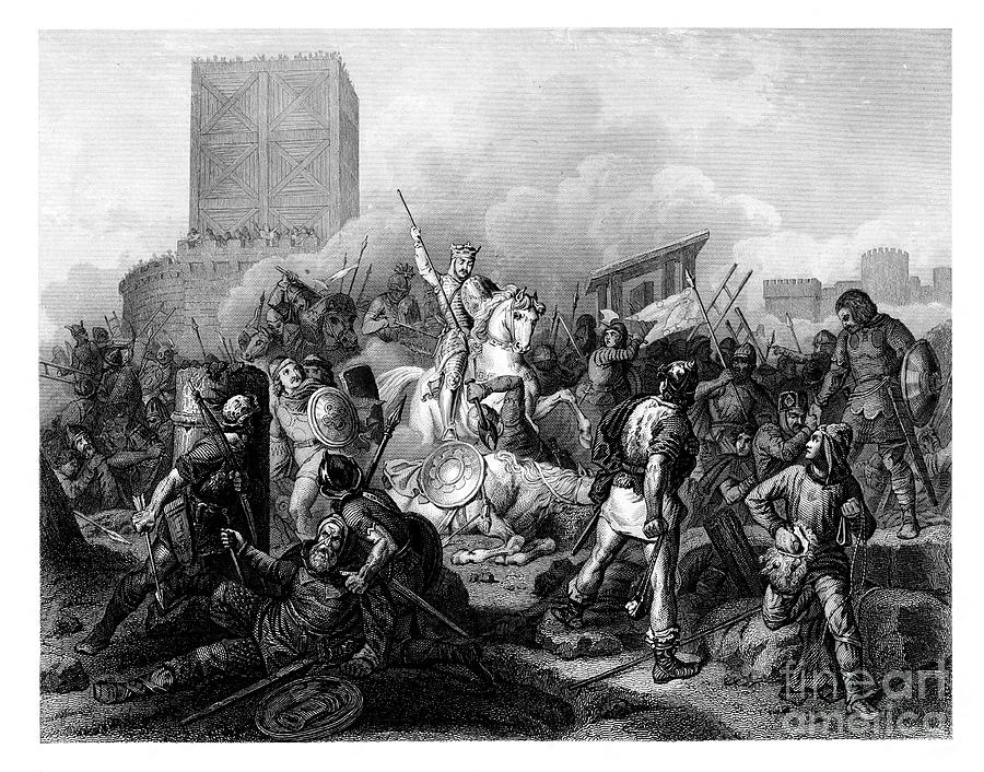 Paris Besieged By The Normans , 885 Ad Drawing by Print Collector
