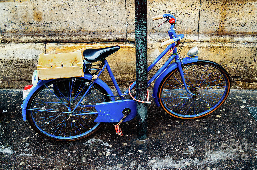 Blue Bicycle Paris Photograph by M G Whittingham