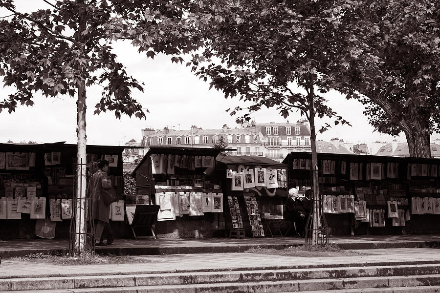 Paris Book Vendors 6b Photograph by Andrew Fare