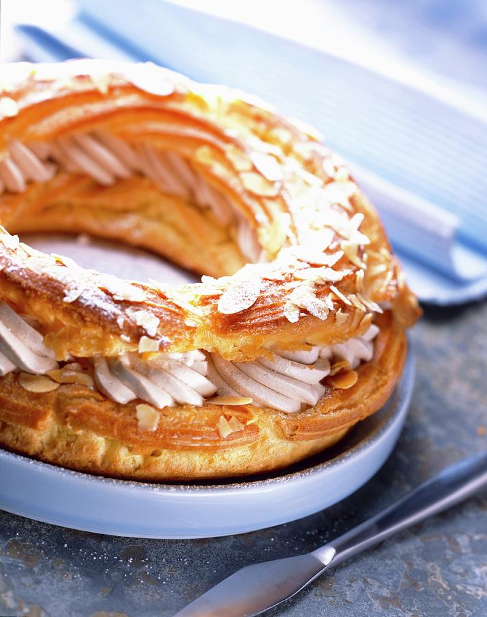 Paris-brest Chou Pastry And Praline Cream Cake Photograph by Bilic