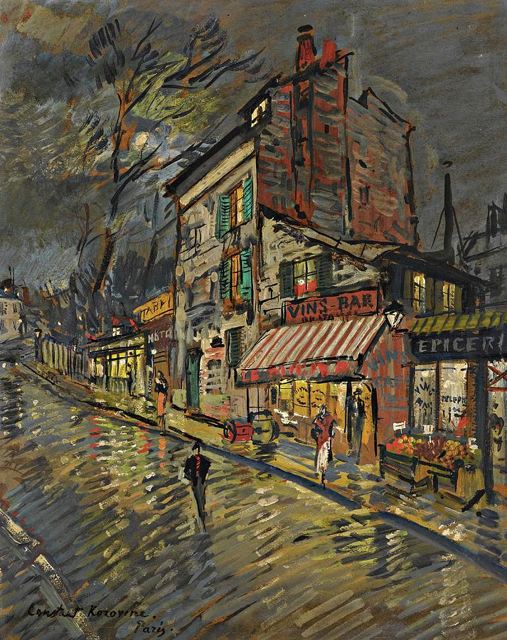 Paris By Night Painting by Konstantin Alexeevich Korovin Paris By Night Painting by Konstantin Alexeevich Korovin