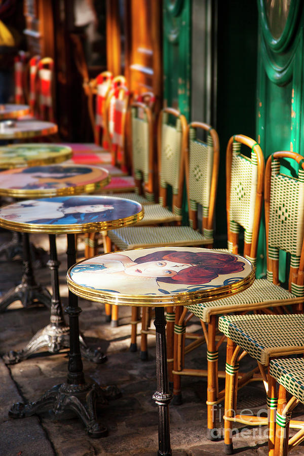 Paris Cafe Tables Photograph by Brian Jannsen