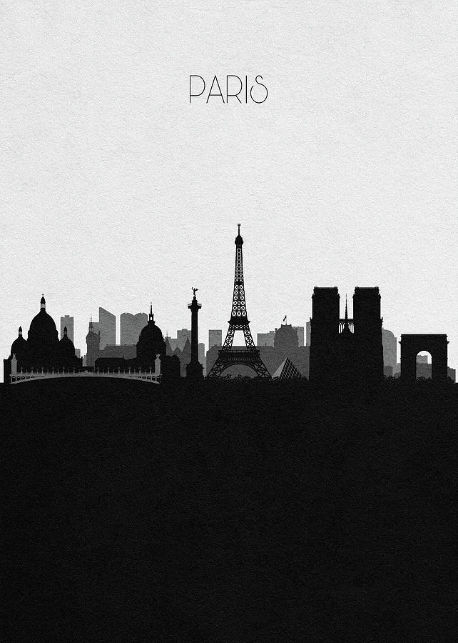 Paris Digital Art - Paris Cityscape Art by Inspirowl Design