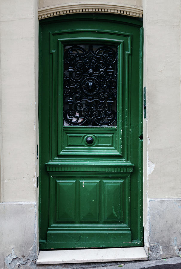 Paris Door in Emerald Green Photograph by Georgia Clare