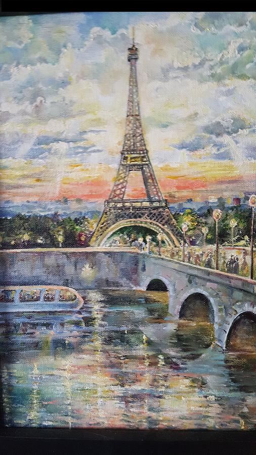 Paris. Eifel Tower Painting by Alla Savinkov - Pixels