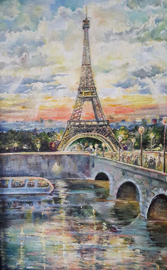 Paris Painting - Paris. Eiffel Tower by Alla Savinkov