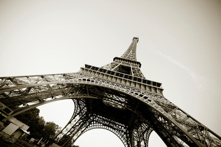 Paris - Eiffel Tower In Sepia Photograph by Anouchka