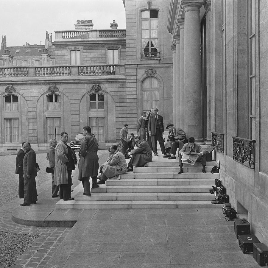 Paris, Elysee Palace. Journalists At Photograph by Keystone-france
