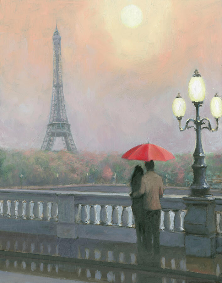 Bridge Painting - Paris Evening by Wellington Studio