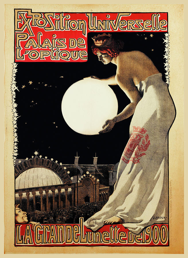 Advertisement Mixed Media - Paris Expo Loptique 1900 by Vintage Lavoie