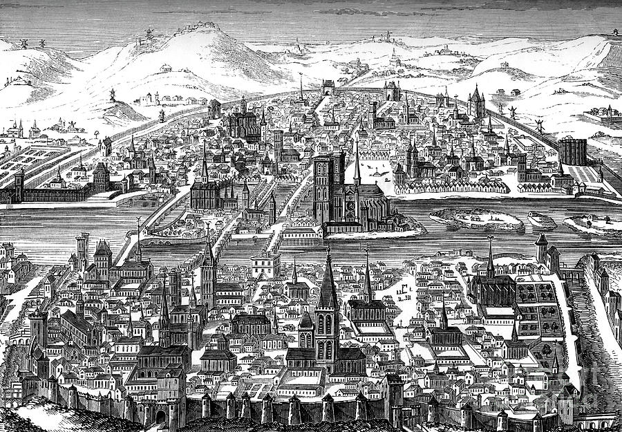 Paris, France, 1607.artist A Bisson Drawing by Print Collector